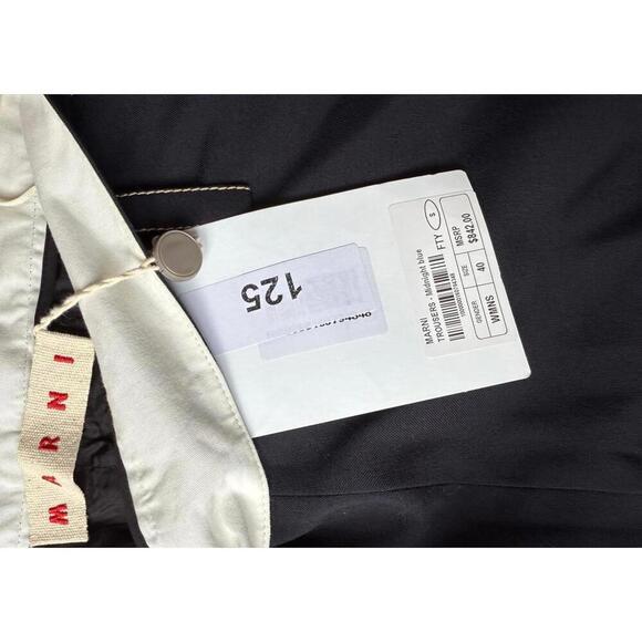 NWT Marni Women's Wide Leg Pants Black Size 40 - Picture 3 of 4